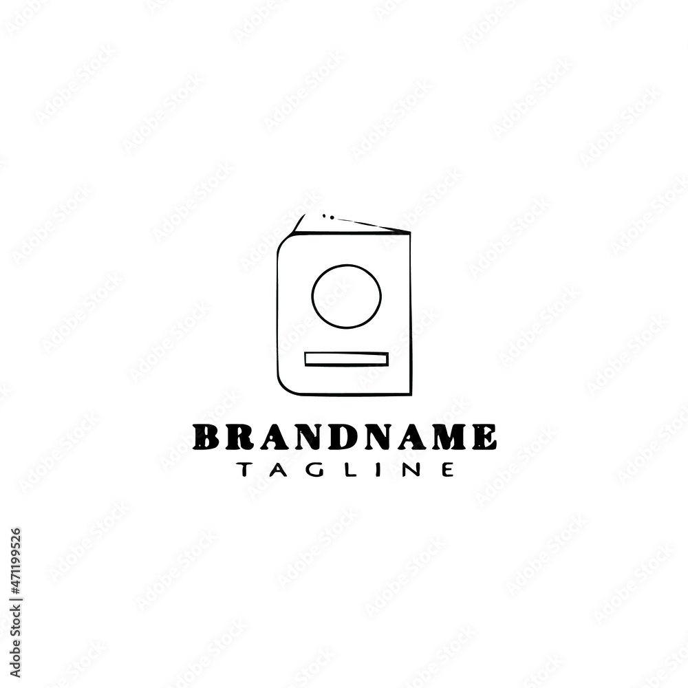 book logo template icon black isolated vector illustration