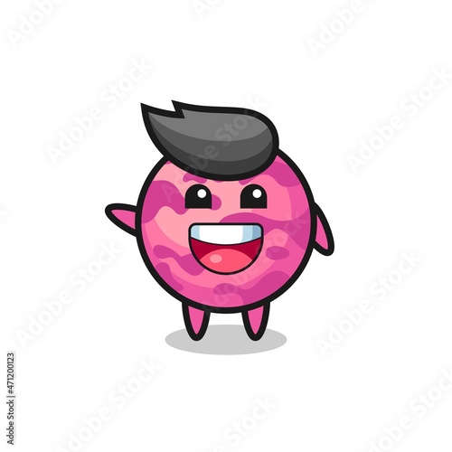 happy ice cream scoop cute mascot character