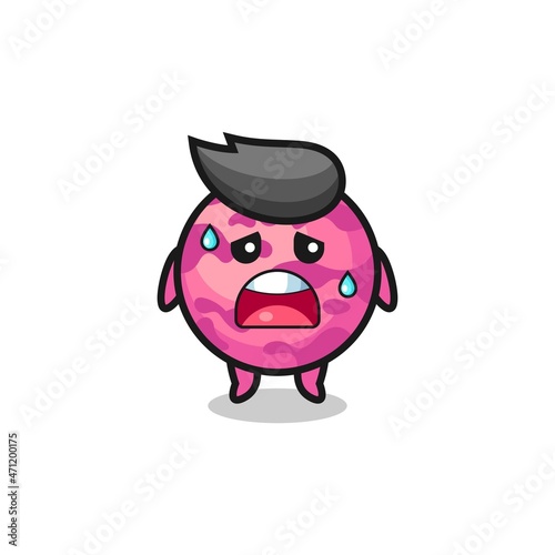 the fatigue cartoon of ice cream scoop