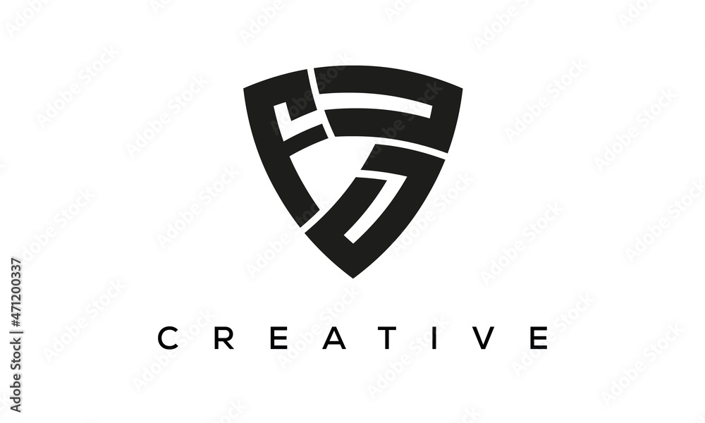 FDU letters logo, security Shield logo vector FDU letters logo, security Shield logo vector