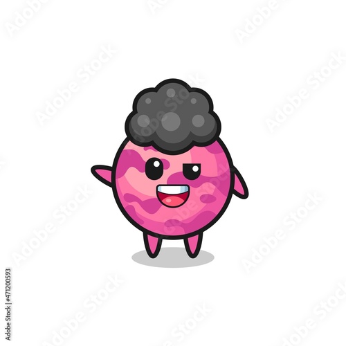 ice cream scoop character as the afro boy