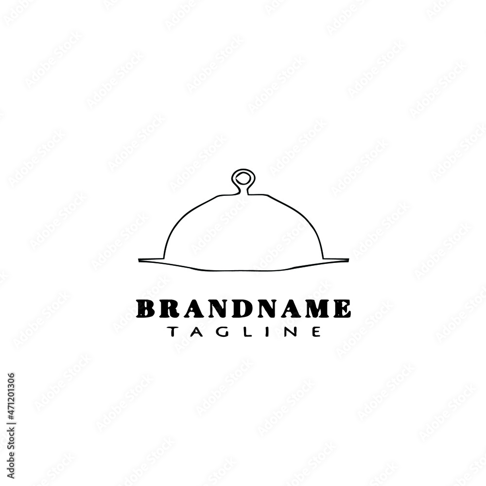 Obraz premium cloche logo cartoon icon design template black illustration