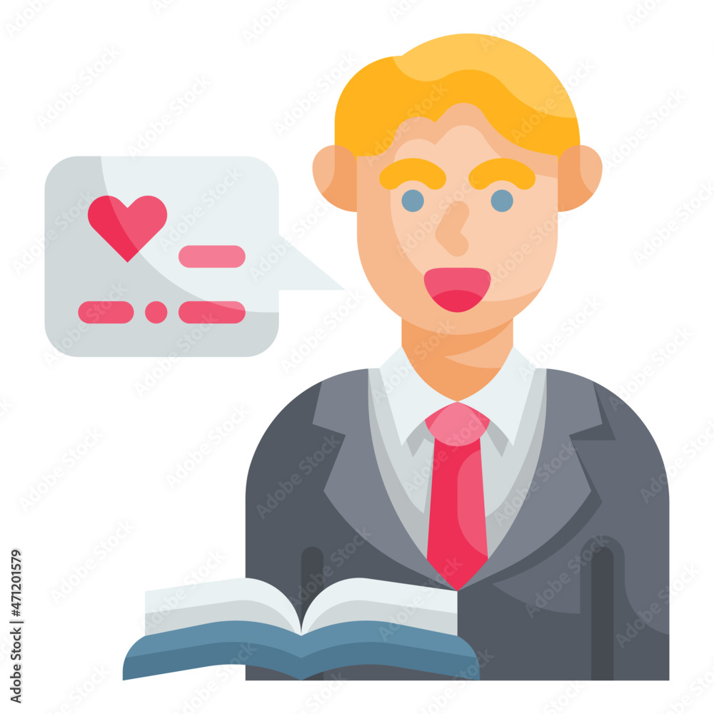 officiant flat icon officiant flat icon