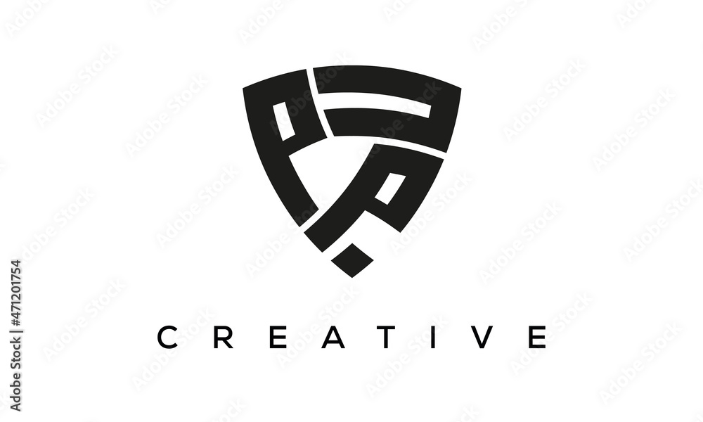 PPU letters logo, security Shield logo vector PPU letters logo, security Shield logo vector