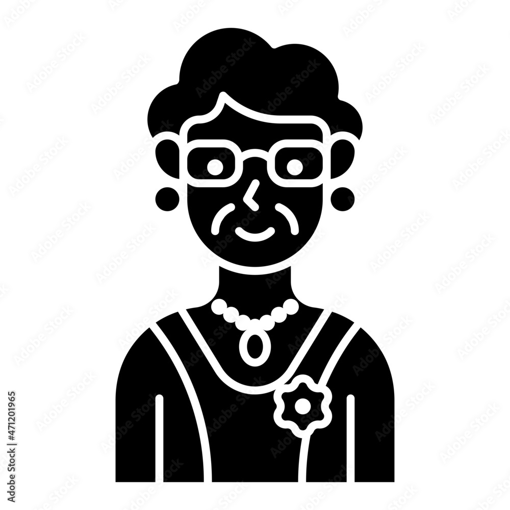 grandmother glyph icon