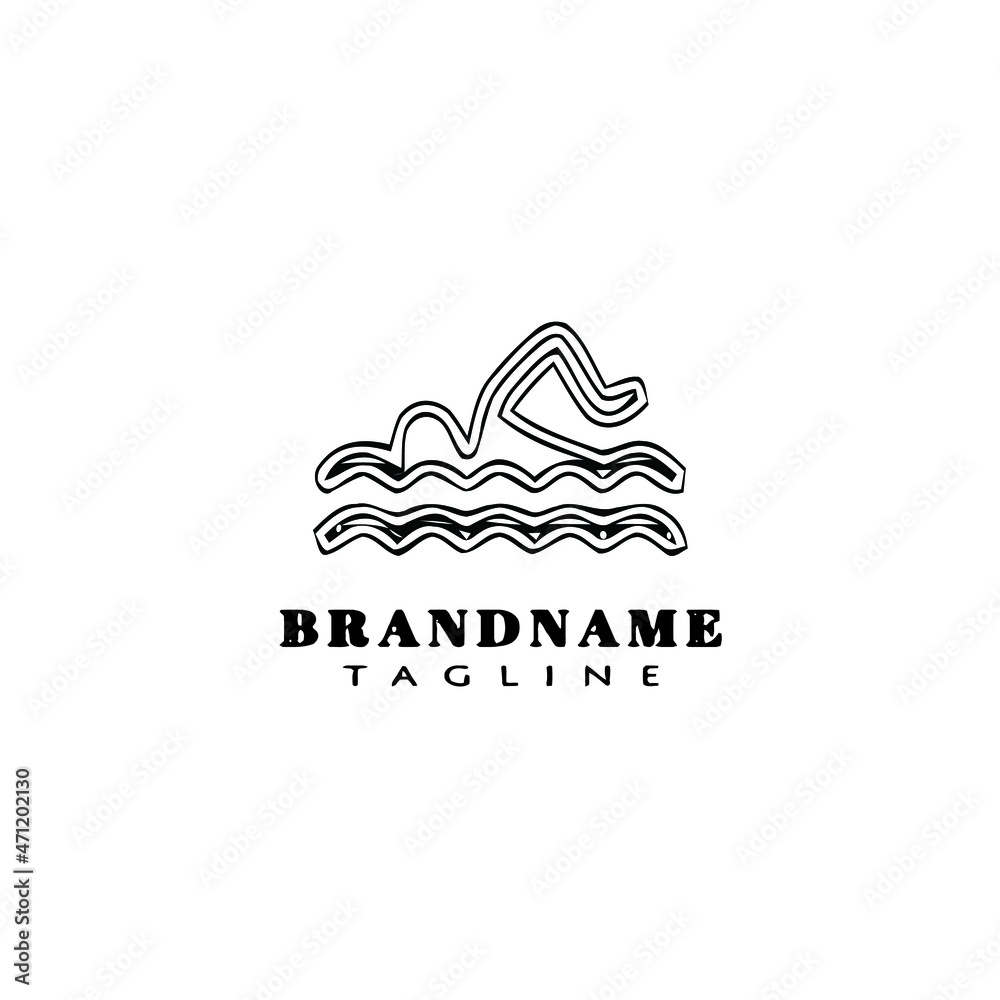 swimming logo icon design template vector illustration