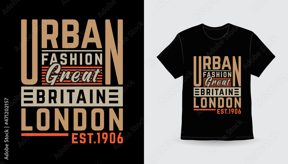 Urban fashion modern typography t-shirt print design