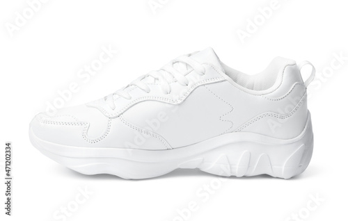 One white sneaker shoe isolated on white