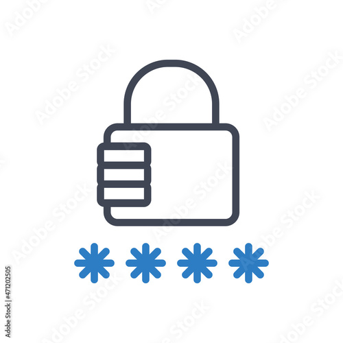 Pin code password icon