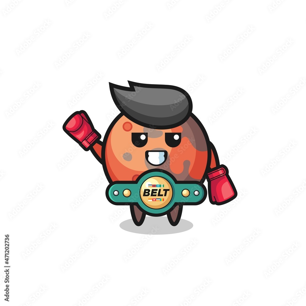 mars boxer mascot character