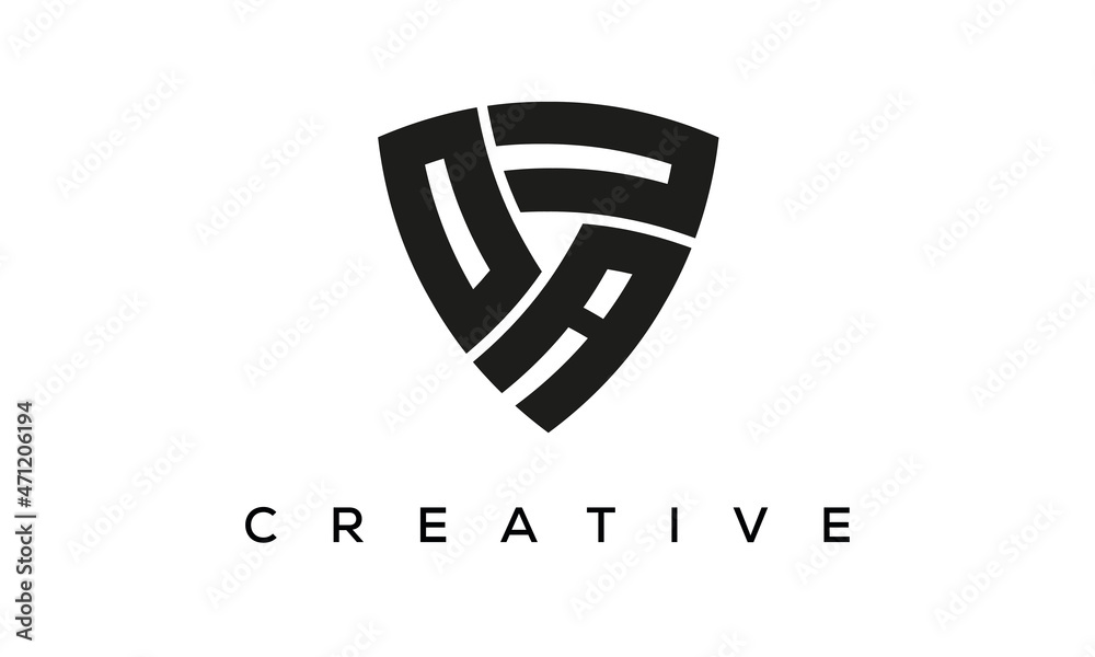 OAU letters logo, security Shield logo vector OAU letters logo, security Shield logo vector