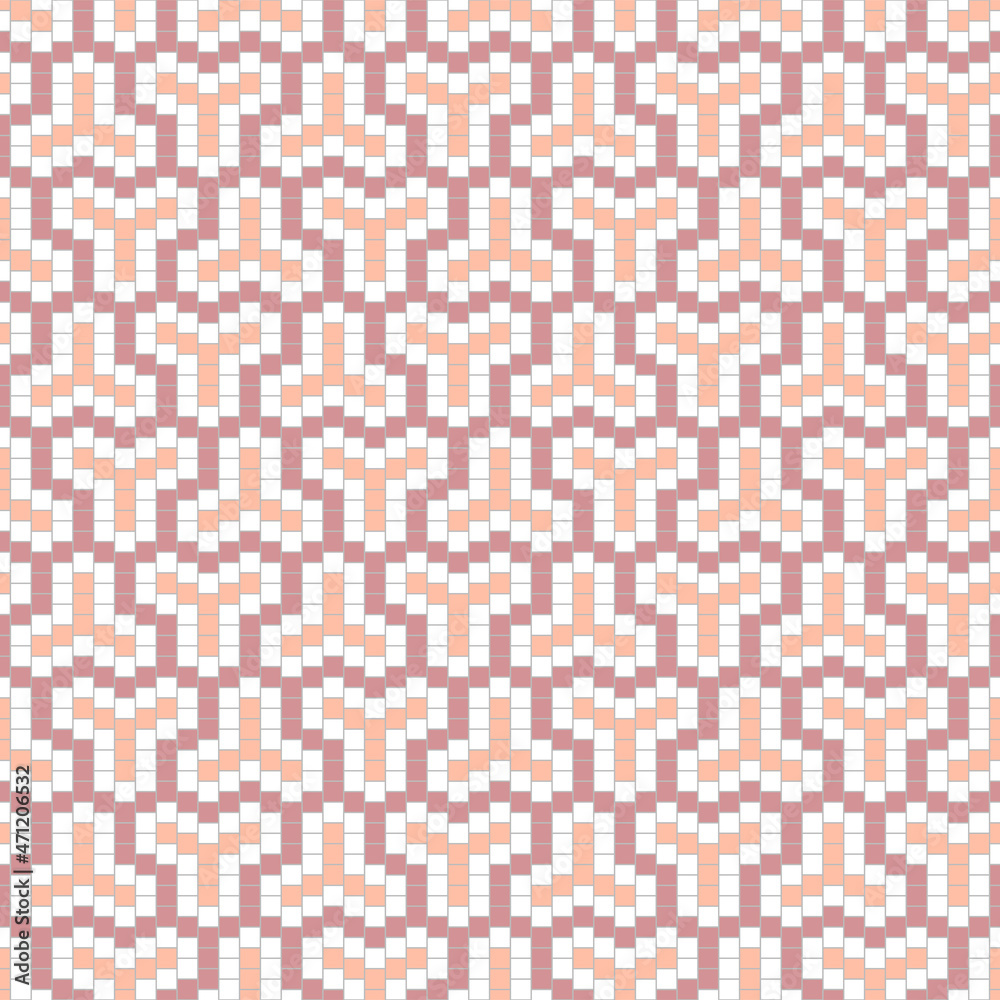 Japanese Pixel Triangle Petal Vector Seamless Pattern