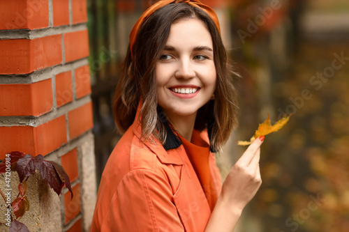 Portrait of happy woman wit...