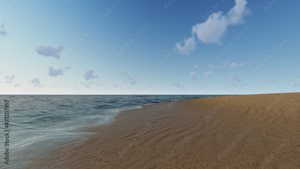 海辺　砂浜　イラスト