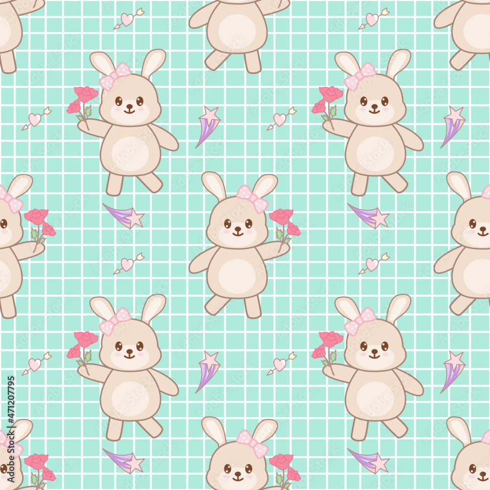 Cute bear cartoon seamless pattern, lovely teddy seamless pattern, Creative for kids texture for fabric, wrapping, textile, wallpaper, apparel. Vector illustration background. Cute bear cartoon seamless pattern, lovely teddy seamless pattern, Creative for kids texture for fabric, wrapping, textile, wallpaper, apparel. Vector illustration background.