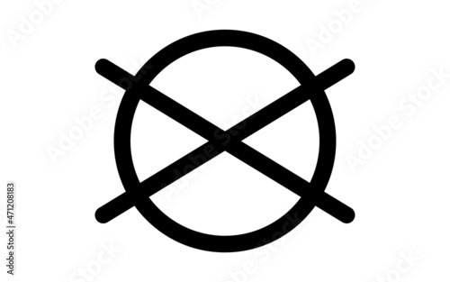 洗濯表示アイコン　ドライクリーニングNG