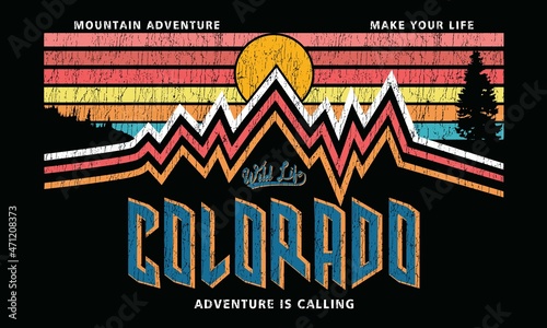 Colorado  line vector t-shirt design. desert vibes artwork Cactus artwork for t-shirts prints, Apparel sticker ,posters and others -1