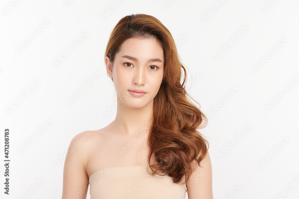 Beautiful young asian woman with clean fresh skin on white background, Face care, Facial treatment, Cosmetology, beauty and spa, Asian women portrait. Beautiful young asian woman with clean fresh skin on white background, Face care, Facial treatment, Cosmetology, beauty and spa, Asian women portrait.
