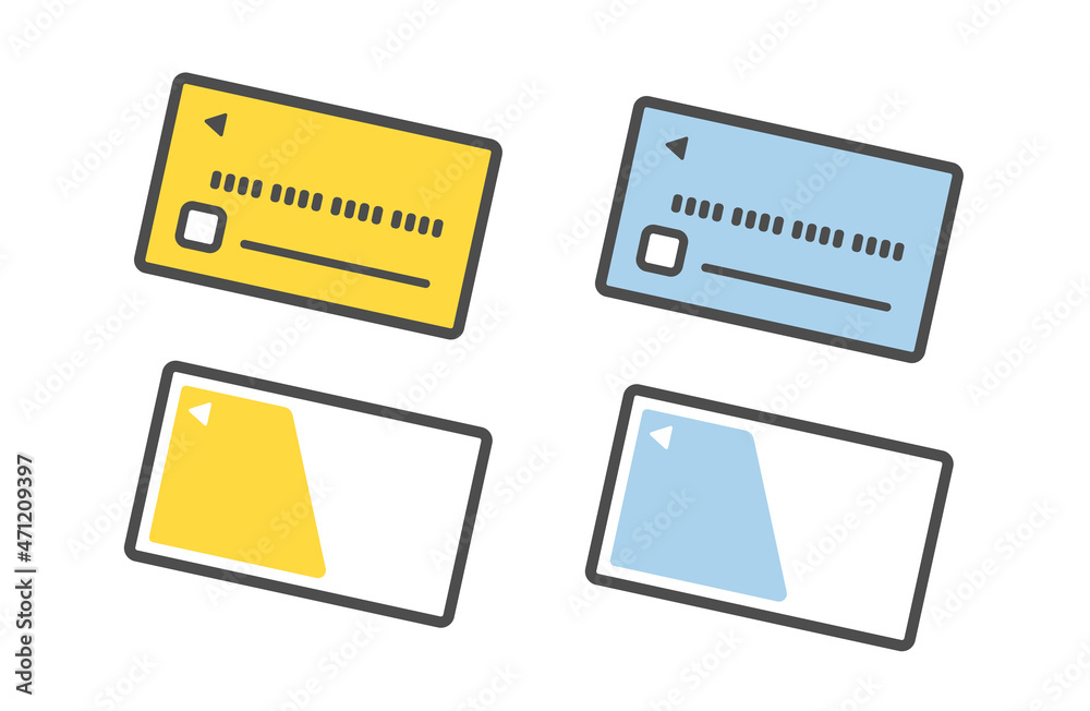クレジットカード Icカード イラストセット Stock ベクター Adobe Stock