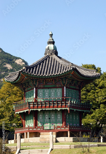 Hyangwonjeong Pavilion in Gyeongbokgung Palace - Seoul, Korea