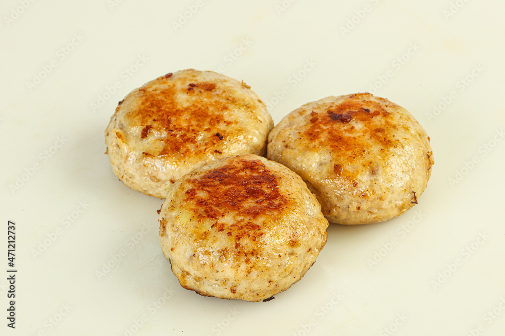 Fototapeta premium Homemade roasted cutlet minced meat
