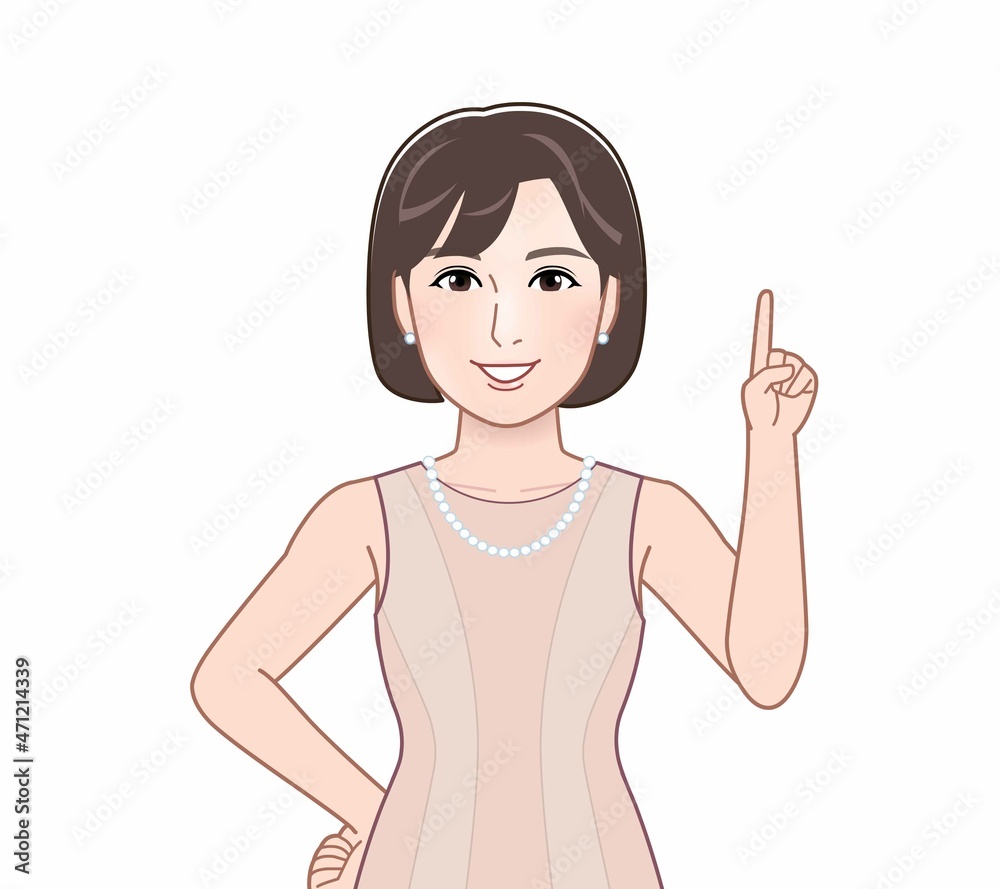 パーティドレスを着た女性 パーティドレスを着た女性