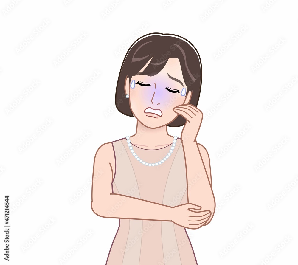 パーティドレスを着た女性 パーティドレスを着た女性