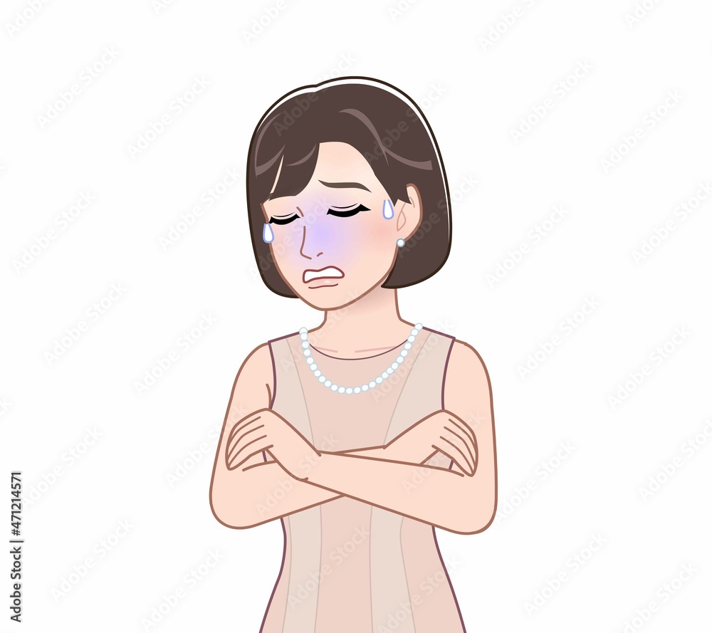 パーティドレスを着た女性 パーティドレスを着た女性