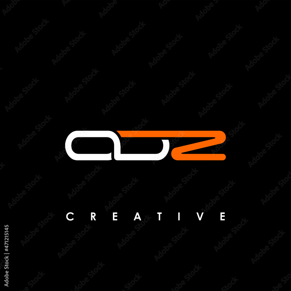 ODZ Letter Initial Logo Design Template Vector Illustration