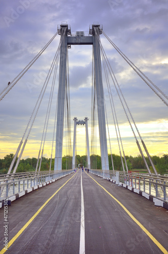 Vinogradovsky suspension bridge in Krasnoyarsk photo