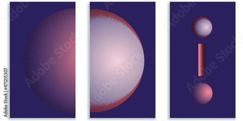 Social media editable covers with grainy effects .Grunge design  . Contemporary style . Post frame stories templates. Layout for promotion .Media banner .Vector