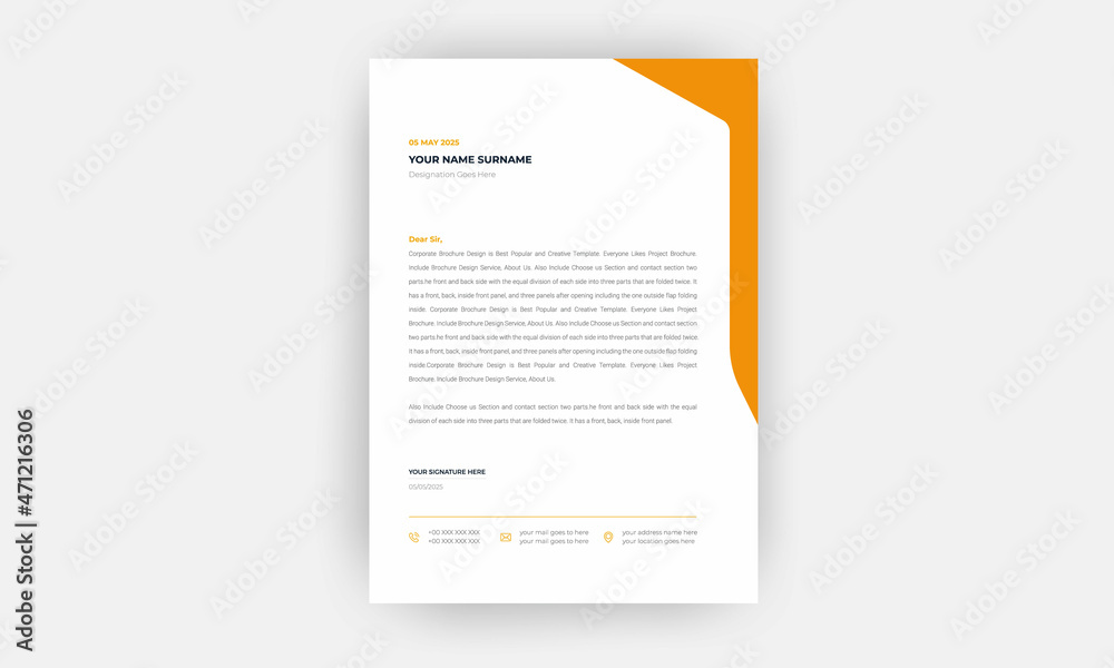 Business style letterhead template design Business style letterhead template design