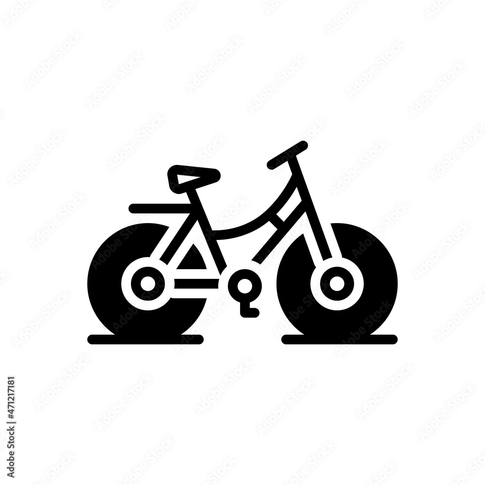 Black solid icon for cycle Black solid icon for cycle