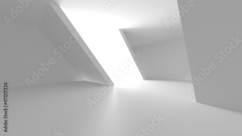 Wallpaper Mural Illuminated corridor interior design. Empty Room Interior Background Torontodigital.ca