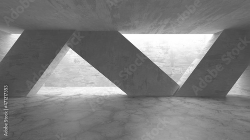 Abstract architecture interior background. Empty concrete room