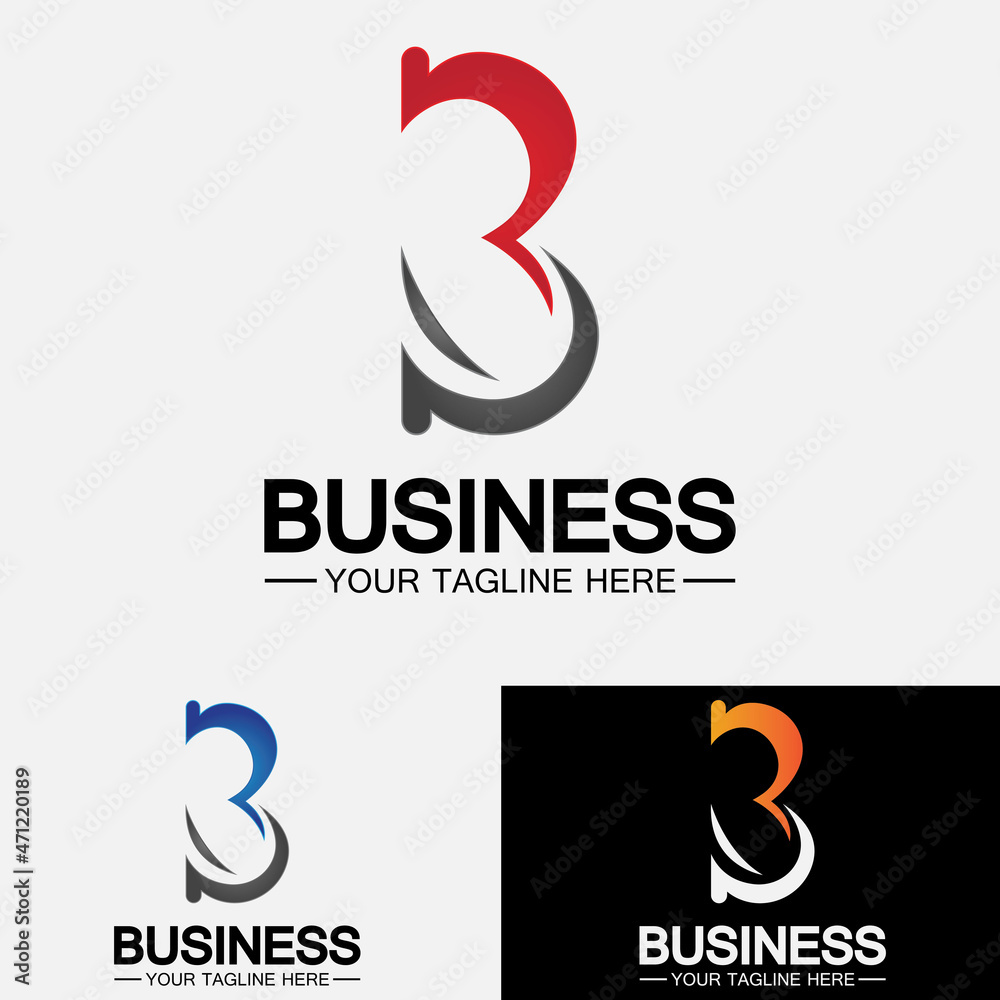 Abstract letter b logo vector. B logo symbol icon design template. Abstract letter b logo vector. B logo symbol icon design template.