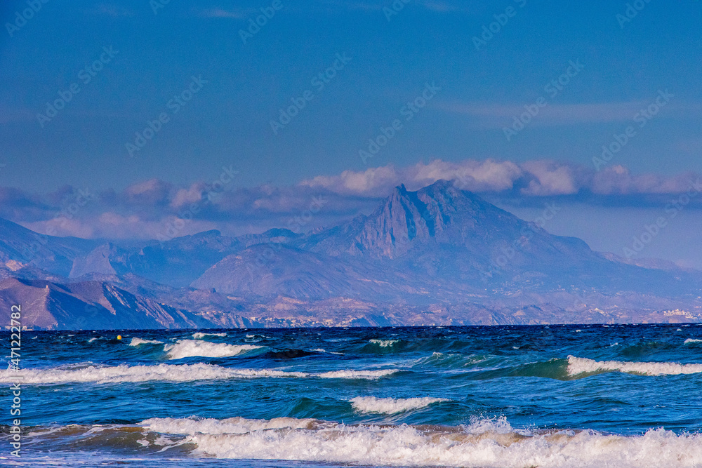 calm seaside landscape of san juan beach in alicante spain on a sunny day calm seaside landscape of san juan beach in alicante spain on a sunny day