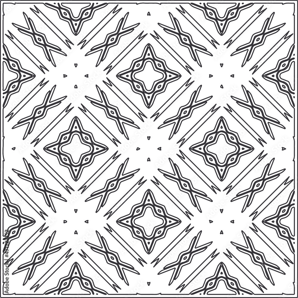 Vector pattern with symmetrical elements . Repeating geometric tiles from striped elements.Monochrome texture.Black and
white pattern for wallpapers and backgrounds. Vector pattern with symmetrical elements . Repeating geometric tiles from striped elements.Monochrome texture.Black and
white pattern for wallpapers and backgrounds.