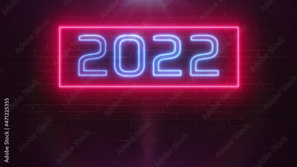 neon lights new year icon 2022. The background is beautiful. Animated 2022. Christmas backgrounds neon lights new year icon 2022. The background is beautiful. Animated 2022. Christmas backgrounds
