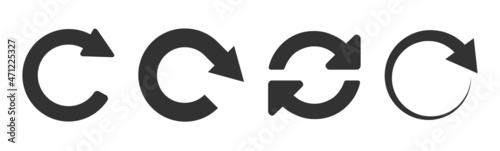 Free Download Set Video play button like simple replay icon isolated on black and white. - GFXLoad