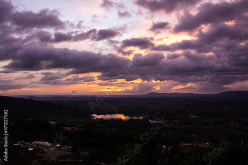 Landscape of the sky during twilight or sunset.