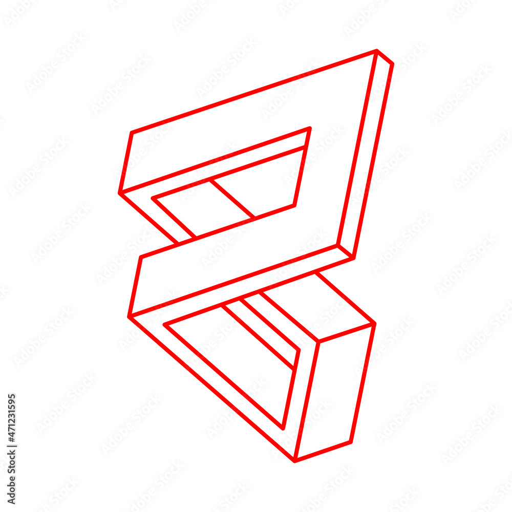 Impossible shapes. Sacred geometry. Optical illusion figures. Abstract eternal geometric objects. Impossible endless outline shapes. Op art. Impossible geometry shape on a white background. Line art. Impossible shapes. Sacred geometry. Optical illusion figures. Abstract eternal geometric objects. Impossible endless outline shapes. Op art. Impossible geometry shape on a white background. Line art.