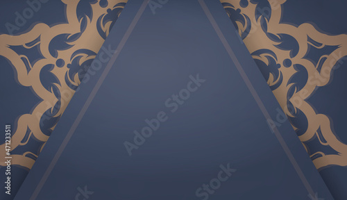 Background in blue with vintage brown pattern and place under your text