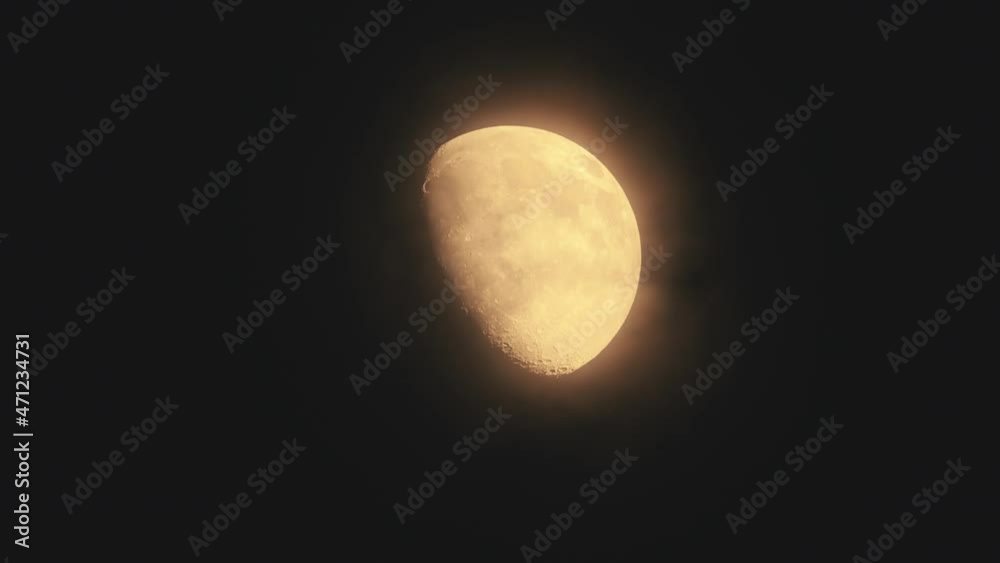 Moon two thirds 66% phase photographed through a long focal telescope. Moon two thirds 66% phase photographed through a long focal telescope.