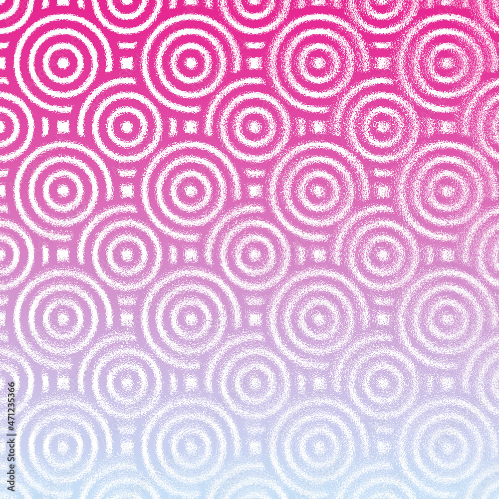 Abstract overlapping circles ethnic pattern background. 