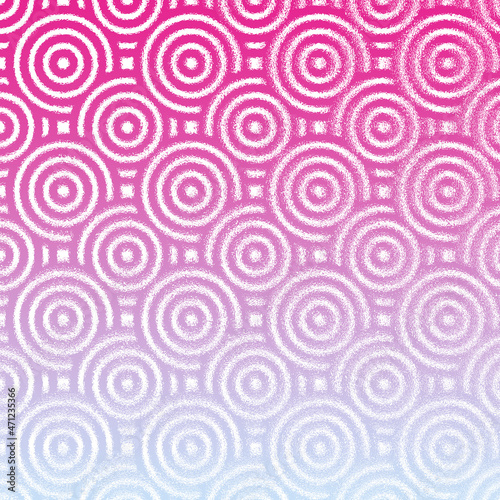 Abstract overlapping circles ethnic pattern background. 