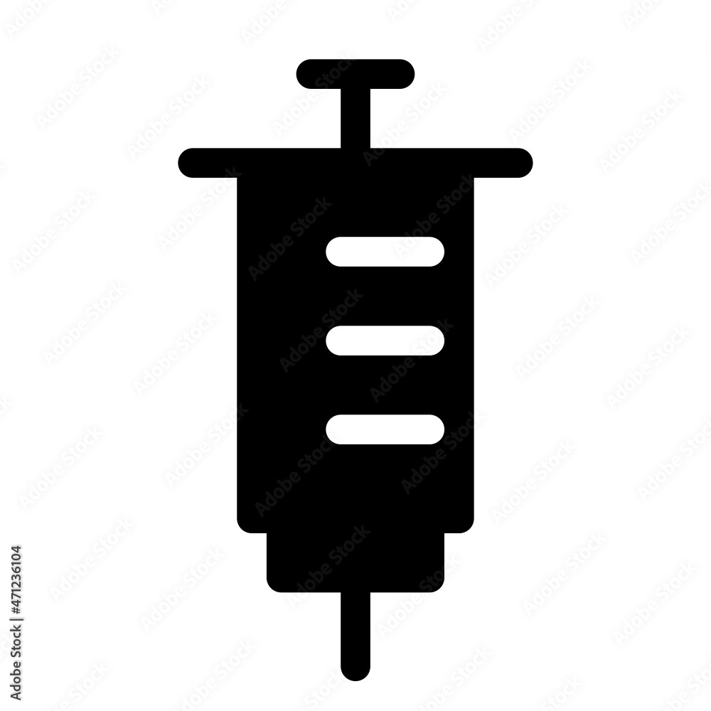 injection icon with black outline style injection icon with black outline style