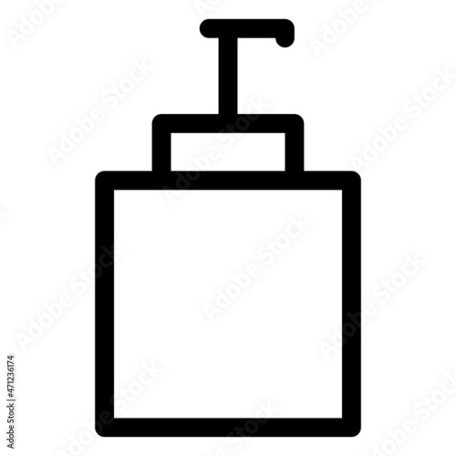 hand sanitizer icon with black outline style