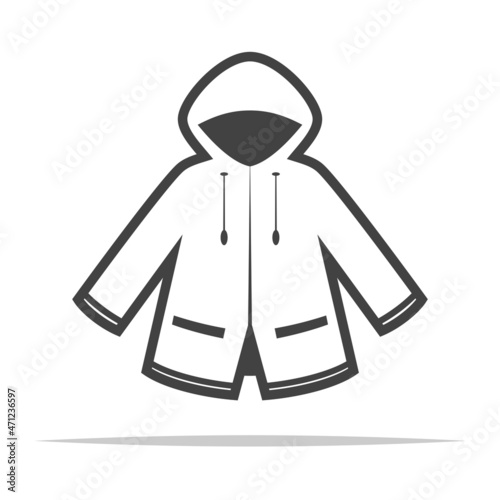 Raincoat icon transparent vector isolated