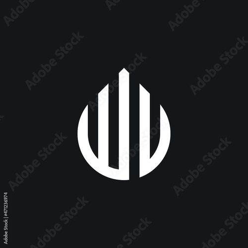 WV VW Water Oil Drop Droplet Logo